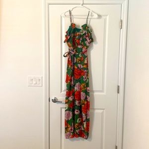 Tropical green dress